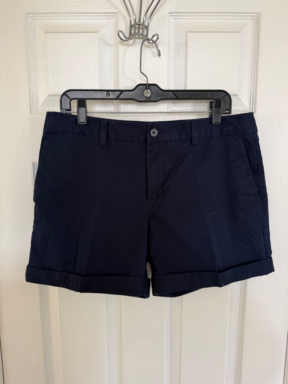 Banana Republic Navy Roll-Up Bermuda Shorts